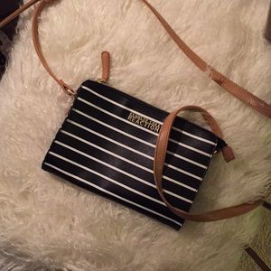 Kenneth Cole striped black & white purse